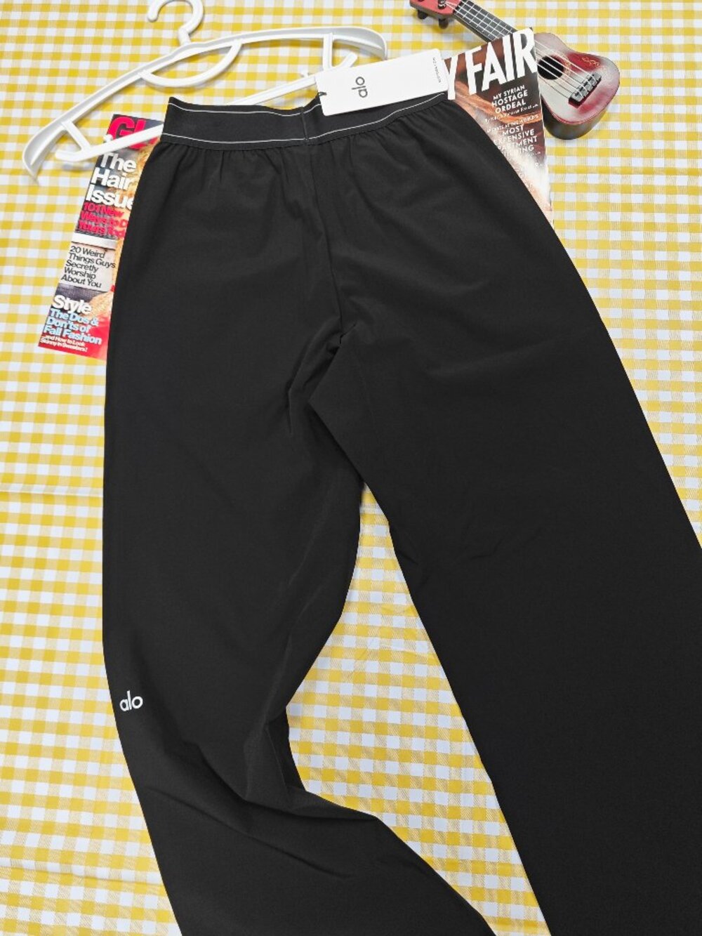 🥑NWT ALO Yoga Suit Up Trouser Black🥰Women's Versatile Wide Leg Pants (Regular） - Picture 6 of 8